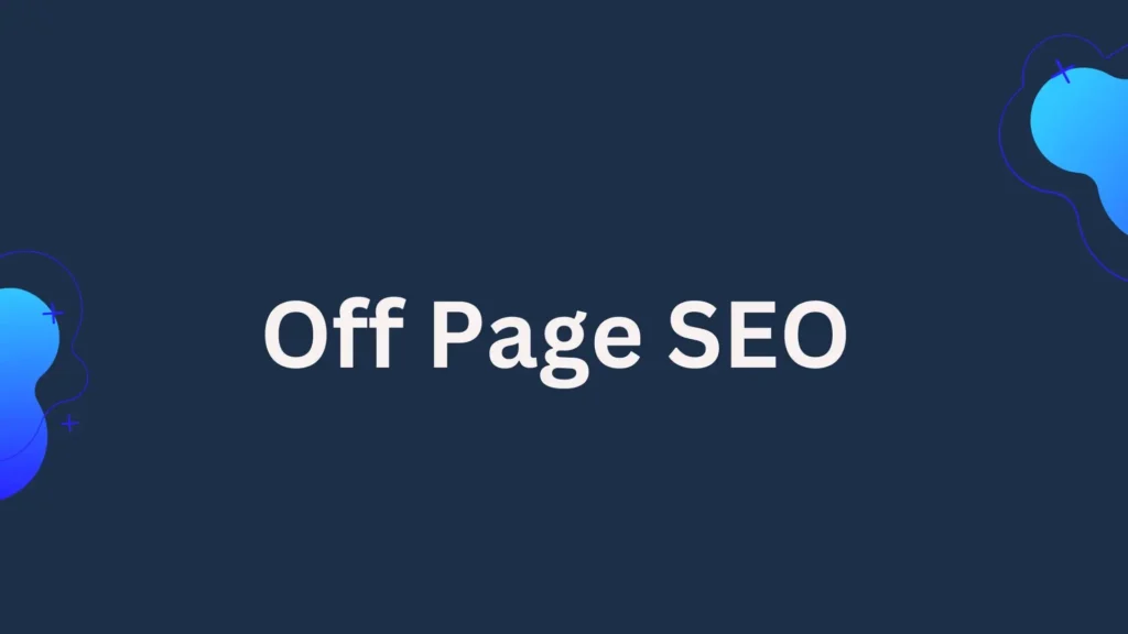 dark blue background with off page seo word